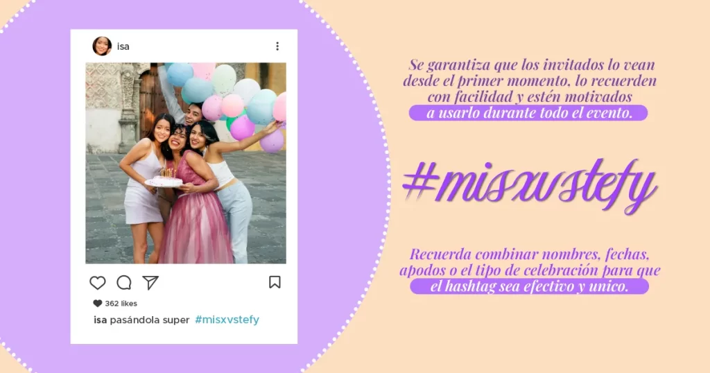 Módulo de Hashtag en Invitaciones Digitales