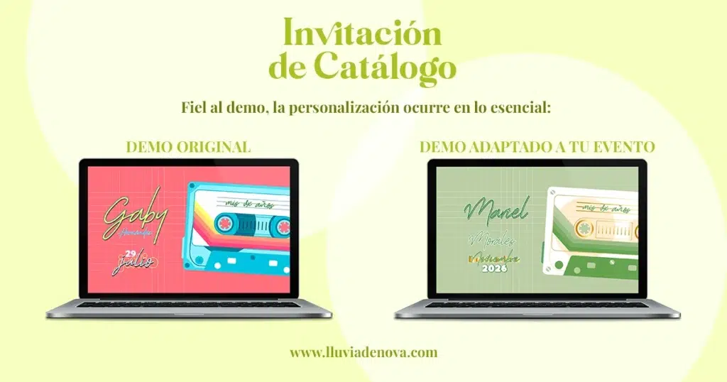 Diferencia entre invitación de catálogo y personalizada: cómo elegir la opción ideal para tu evento