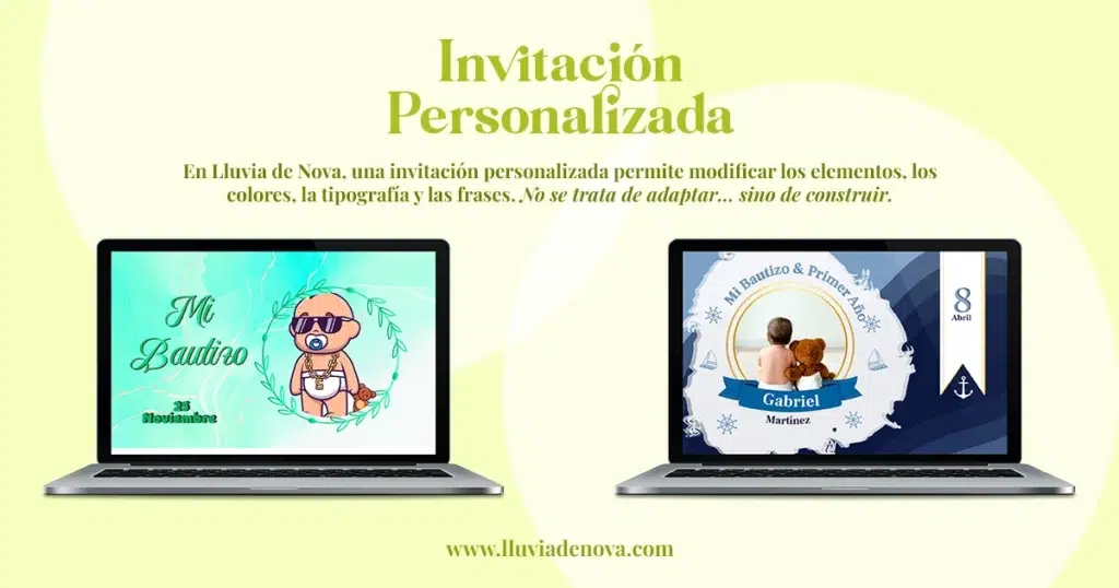 Diferencia entre invitación de catálogo y personalizada: cómo elegir la opción ideal para tu evento